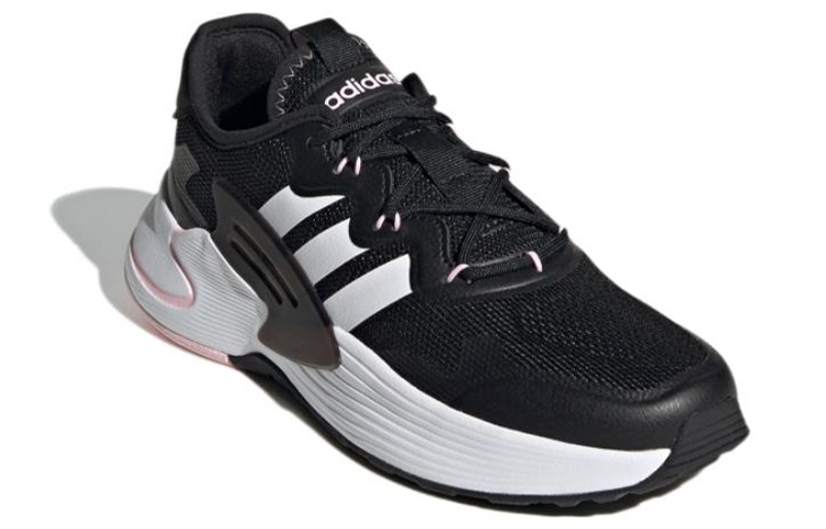 Женские кроссовки adidas neo Roamer (черно-бело-розовые) — Чёрный / белый / розовый — фото 3