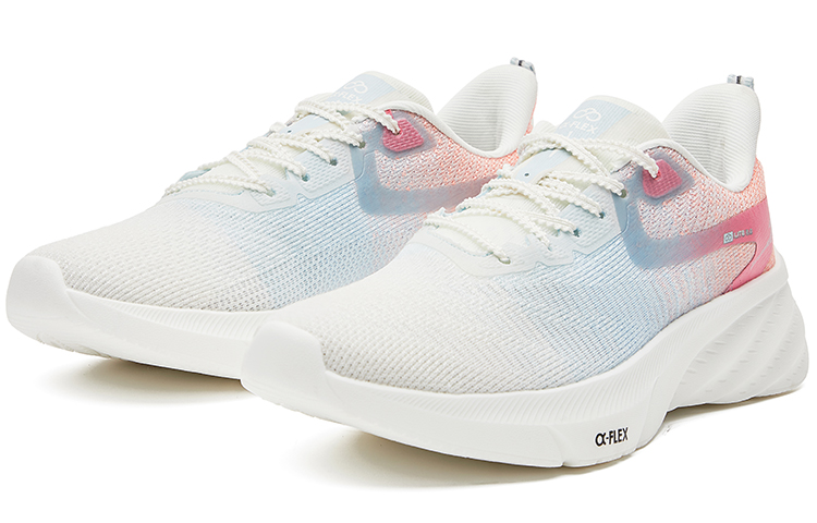 Erke Qi Tan Lite 2.0 Carbon Plate Technology Fabric Cushioning Slip Resistant Low top Running Shoes Women’s White Blue