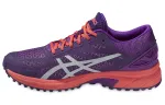 Asics Fabric Comfortable Abrasion Resistant Low top Running Shoes Women's Purple Silver