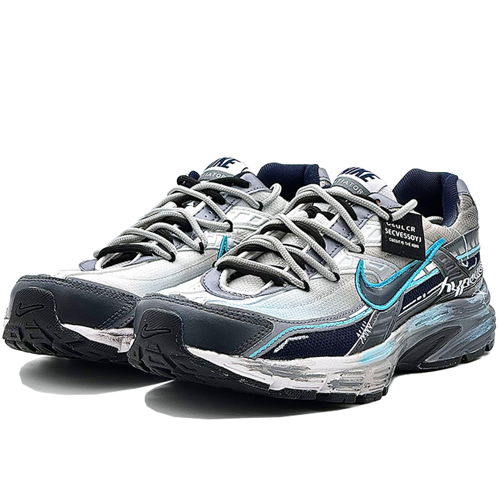 Nike Initiator Cushioning Low top Running Shoes Men’s Black White Blue