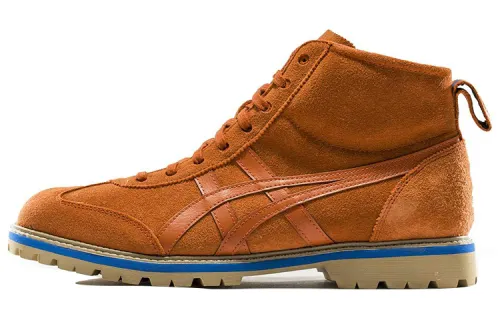 Onitsuka Tiger Rinkan Boot Cushioning Slip Resistant Abrasion Resistant Mid top Running Shoes Unisex Orange