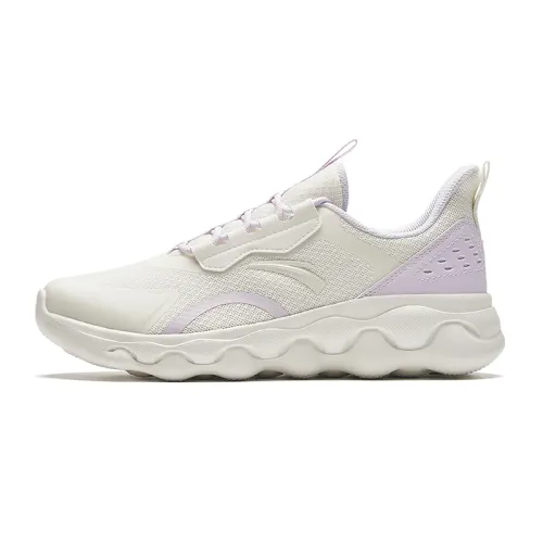 Anta Running Collection Slip Resistant Abrasion Resistant Low top Running Shoes Women's White Purple