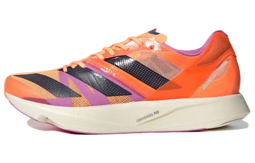 Adidas Adizero Takumi Sen 8 Comfortable and versatile fabric, non-slip, wear-resistant, breathable and lightweight, low-top, carbon plate, marathon running shoes, same style for men and women, orange