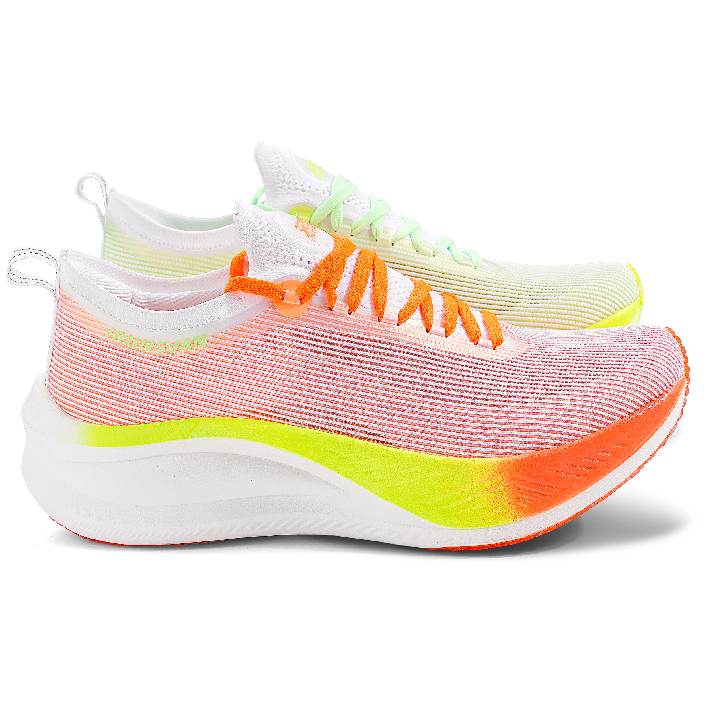 IRUNSVAN Running Shoes Unisex Mismatched Color Bamboo Leaf Green