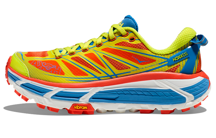 Кроссовки HOKA ONE ONE Mafate Speed 2 (красно-зелено-синие)