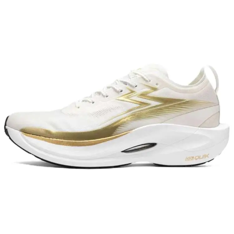 361° Flame TD Cushioning Breathable Low top Training Sprint Running Shoes Men's White Gold
