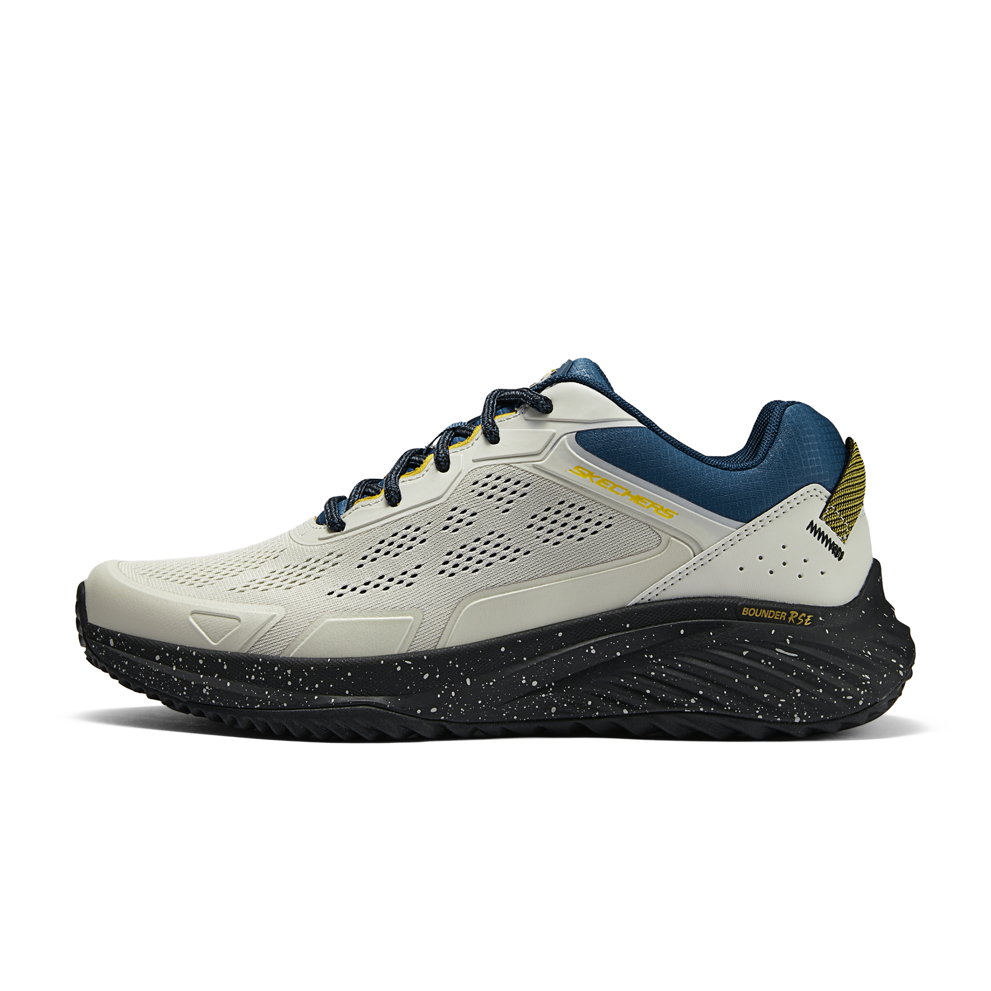 Мужские кроссовки Skechers Спортивные комфортные (серо-черные с мультиколором)