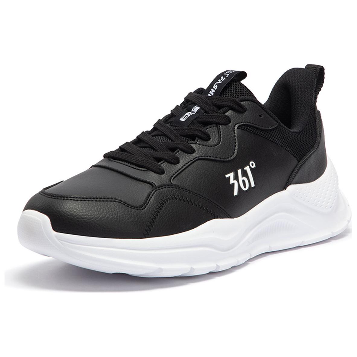 361° Cushioning Abrasion Resistant Lightweight Low top Casual Running Shoes Men’s Black White