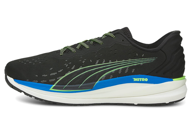 PUMA Magnify Nitro Sports Low top Running Shoes Men's Black Blue