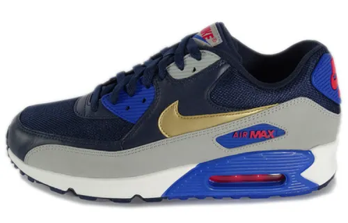 Nike Air Max 90 Retro Sports Low top Air Cushion Running Shoes Men's Dark Blue