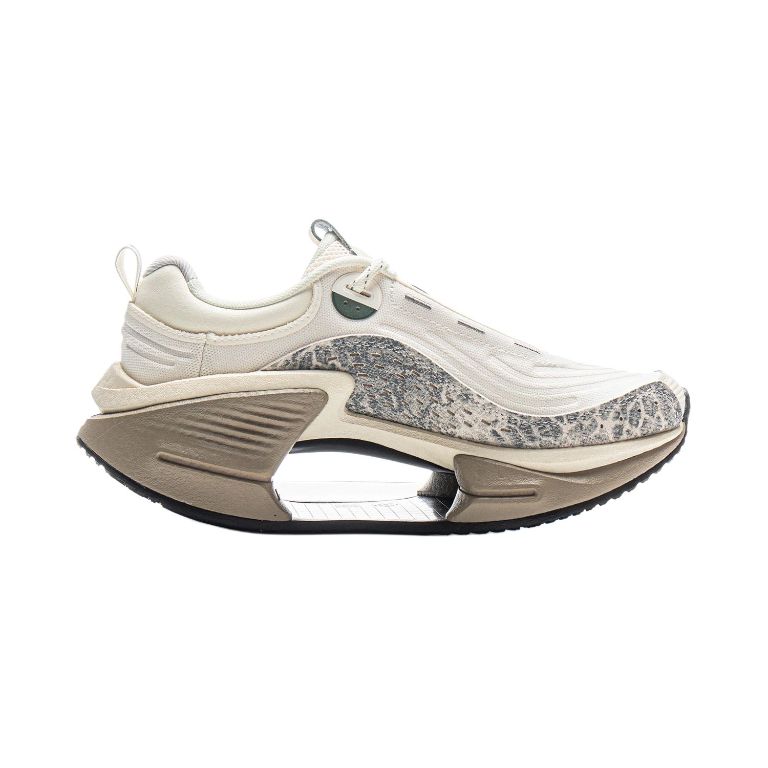 Li Ning Cushioning Abrasion Resistant Lightweight Low top Casual Running Shoes Women’s Ecru Black