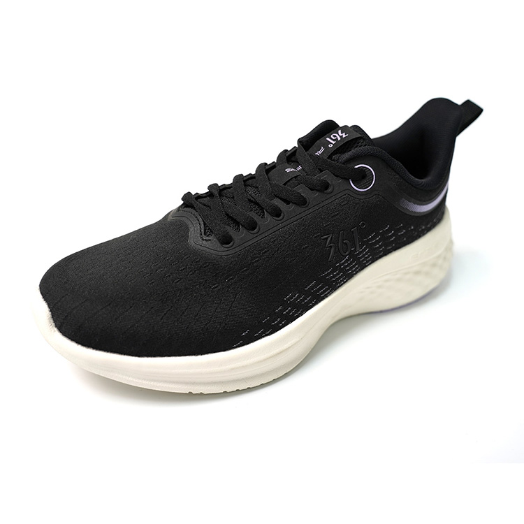 361° Slip Resistant And Abrasion Resistant Coverage Low top Casual Running Shoes Women’s Black Purple