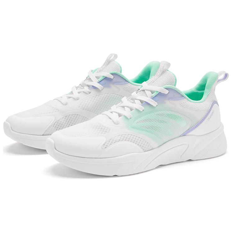 QIAODAN Slip Resistant And Breathable Slip Resistant And Breathable Low top Running Shoes Women’s White Purple