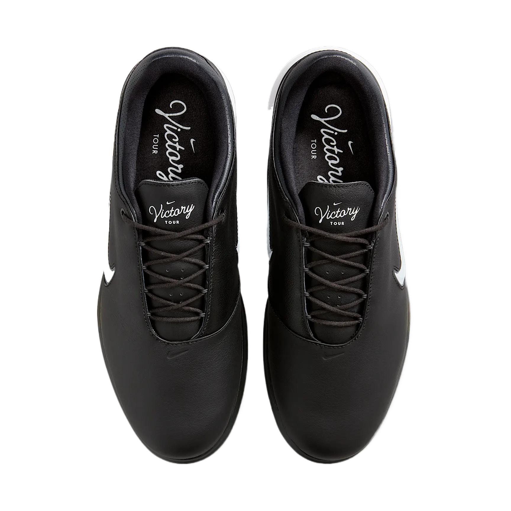 Nike Victory Tour 4 Leather Abrasion Resistant Abrasion Resistant Low top Golf Shoes Unisex Black