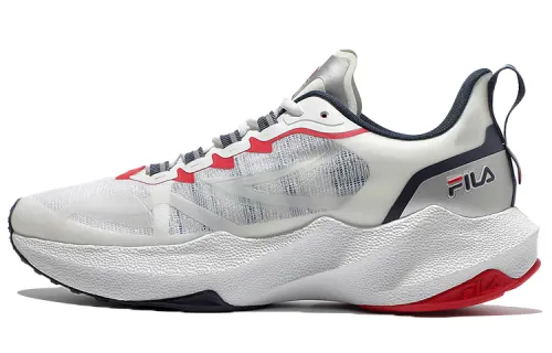 BTS x FILA Mid top Casual Running Shoes Unisex White Silver Red