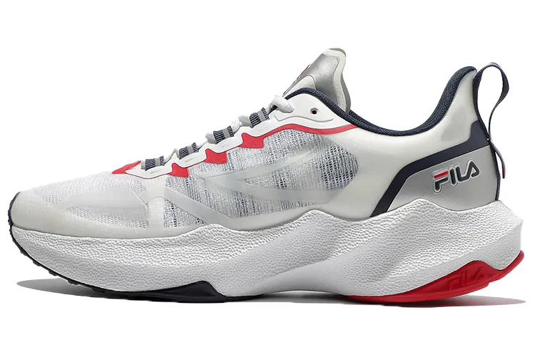 BTS x FILA Mid top Casual Running Shoes Unisex White Silver Red