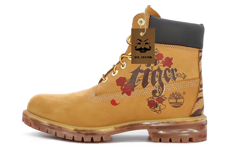 Timberland PREMIUM Da Vinci Custom, Yellow Boots Rose Short Outdoor Boots Men's Brown