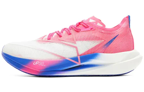 Peak UP30 3.0 Elite Yuanyang color, fashionable and comfortable, shock absorption, anti-slip, wear-resistant, support and rebound, low-top, full-length carbon plate running shoes, men's style, pink blue