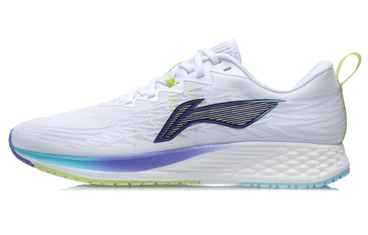 LiNing Red Rabbit 4 Comfortable and Versatile PU Fabric Shock Absorbing Rebound Low-top Light Foam Running Shoes Men's Blue White Yellow