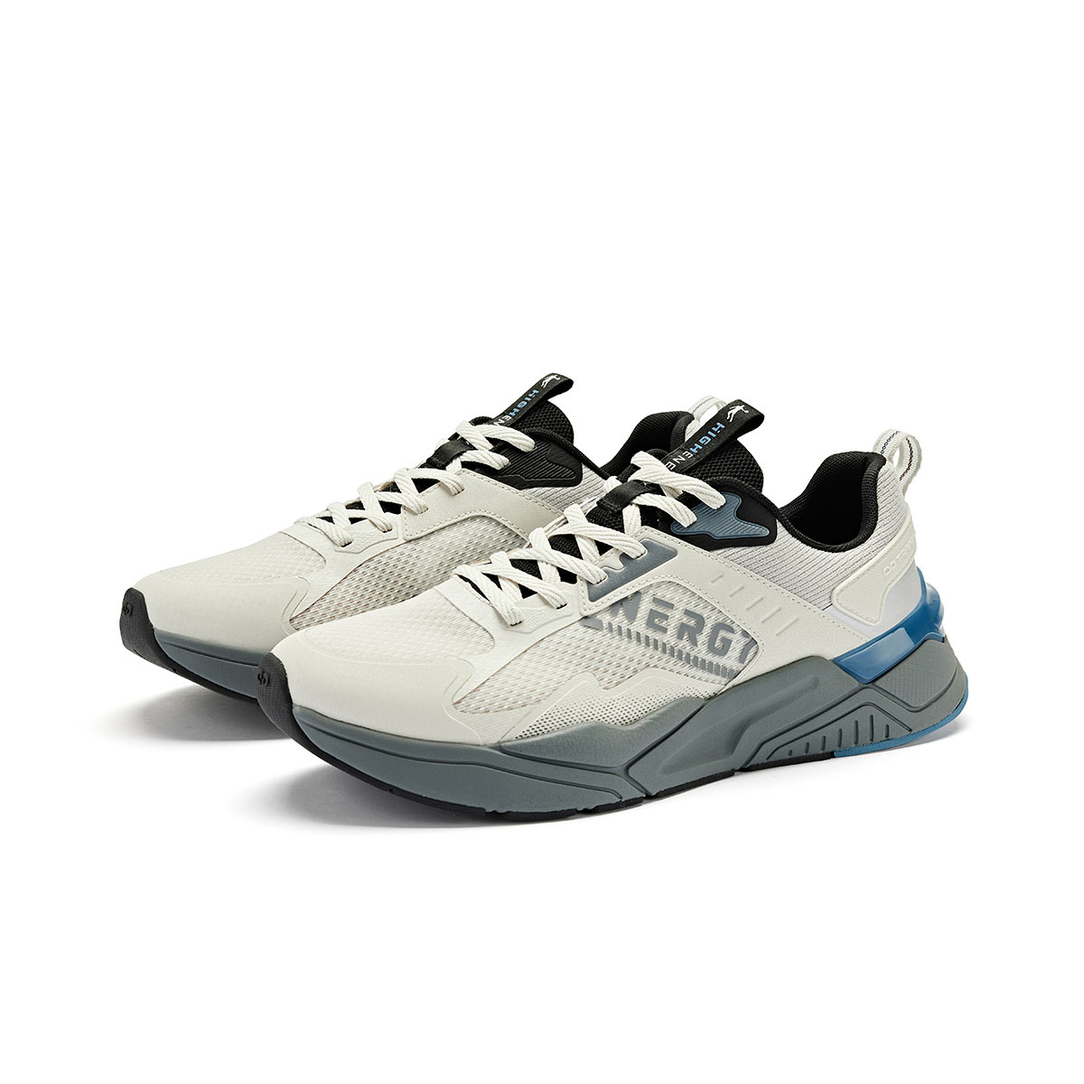 QIAODAN Comfortable Breathable And Slip Resistant Breathable And Slip Resistant Low top Running Shoes Men’s Gray
