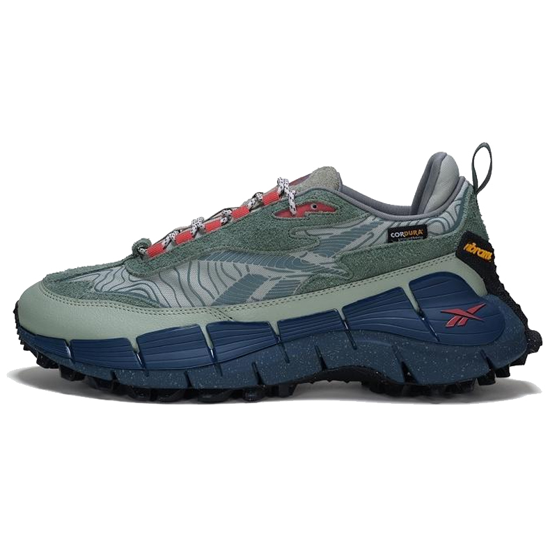 Reebok ZIG KINETICA 2.5 EDGE, outdoor sports trend, comfortable, simple, non-slip and wear-resistant, low-top running shoes, same style for men and women, green