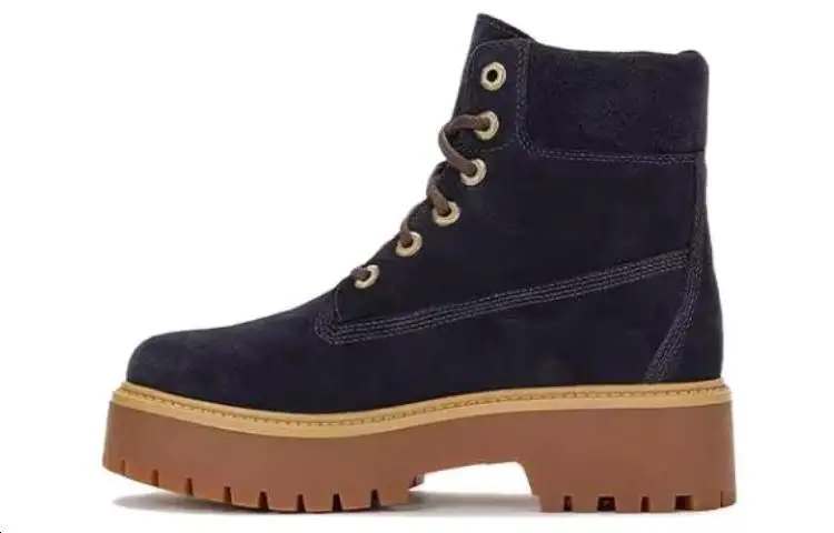 Timberland Thermal Waterproof Abrasion Resistant Cushioning Short Outdoor Boots Women's Blue