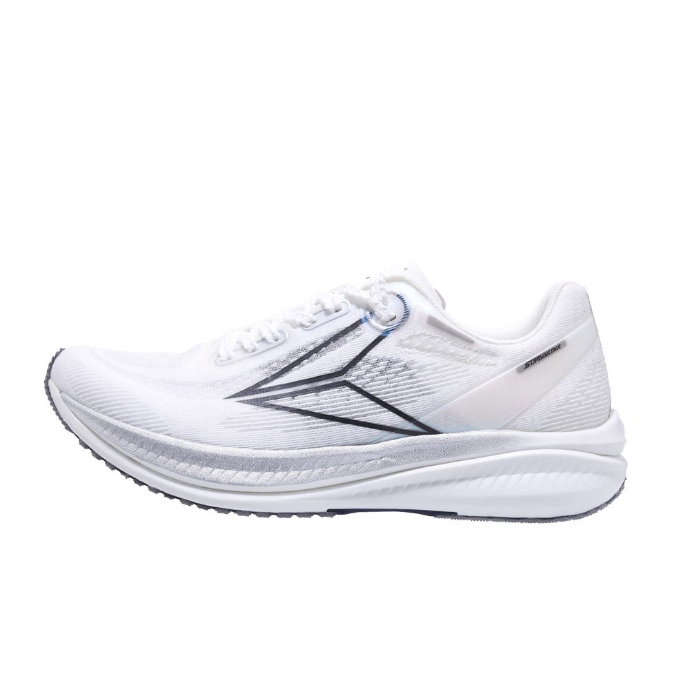 SUPAOSIKE Low top Carbon Plate Training Running Shoes Unisex White Silver