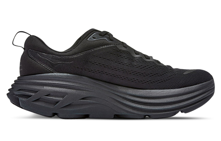 Мужские кроссовки HOKA ONE Bondi 8 4E Wide (черные) — фото 2