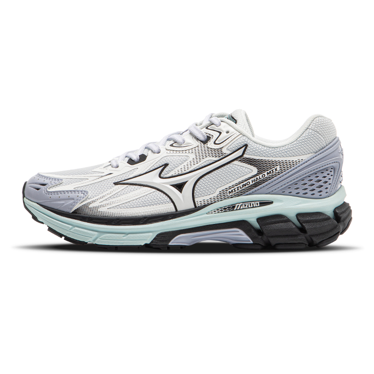 Mizuno Halo Mi Textile, Synthetic Leather Breathable Support Lightweight Low top Running Shoes Unisex Gray Blue