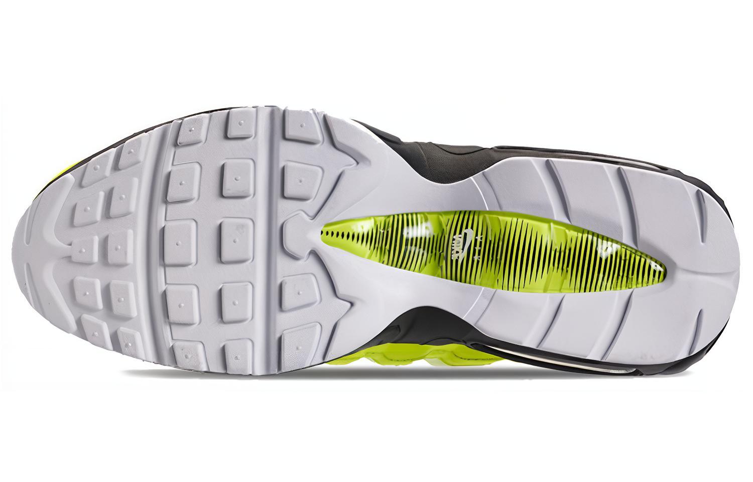 Мужские кроссовки Nike Air Max 95 (бело-зеленый) — 荧光绿/黑/白 — фото 7