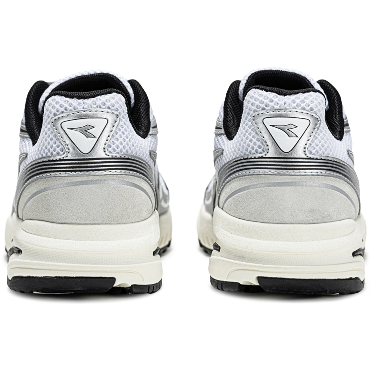 Diadora Slip Resistant Abrasion Resistant Low Top Running Shoes Unisex White Silver
