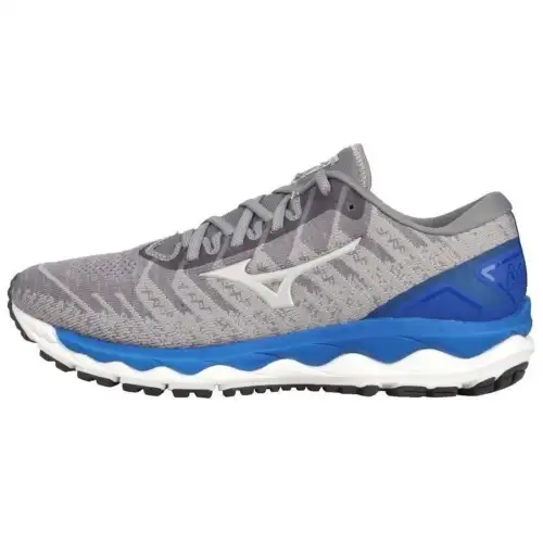 Mizuno Wave Sky Waveknit 4 Sw Cushioning Slip Resistant Low top Running Shoes Men's Gray Blue