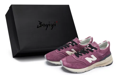 New Balance NB 997R Slip Resistant Abrasion Resistant Low top Running Shoes Unisex Purple Beige