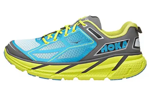 HOKA ONE ONE Clifton LS Comfortable Slip Resistant Abrasion Resistant Low top Running Shoes Men's Blue Yellow