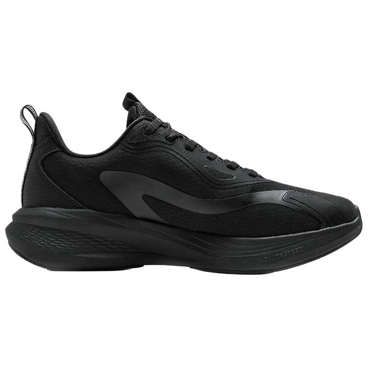 QIAODAN Comfortable And Trendy Slip Resistant Abrasion Resistant Low top Casual Running Shoes Men’s Black