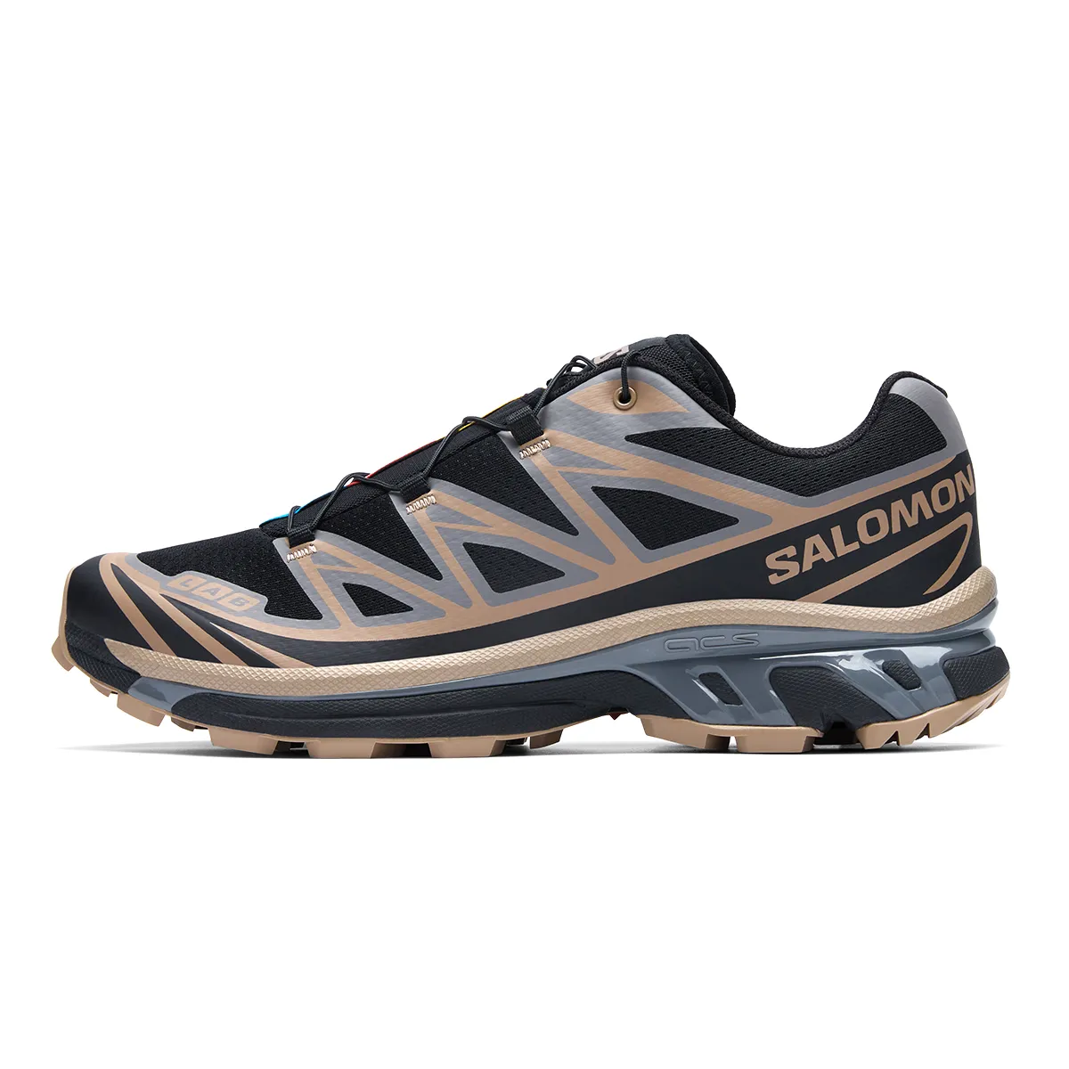 SALOMON XT 6 Comfortable Low top Running Shoes Unisex Black Brown