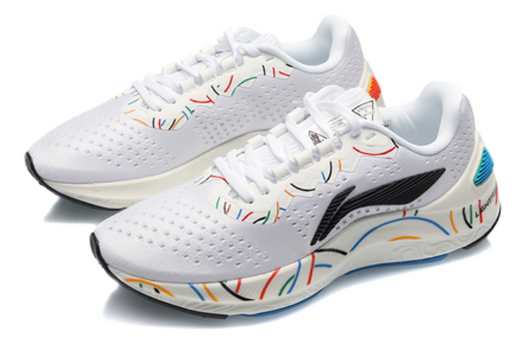 Li Ning Arashi Slip Resistant, Abrasion Resistant, Lightweight Low top Running Shoes Women’s White Multicolor