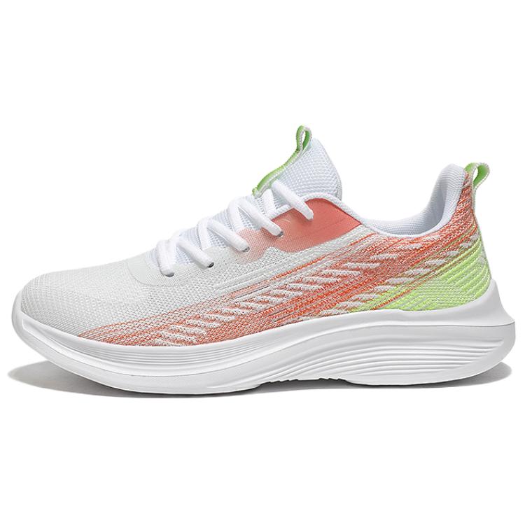 BIANSULONG Cushioning Slip Resistant Abrasion Resistant Low top Casual Running Shoes Unisex Neon White