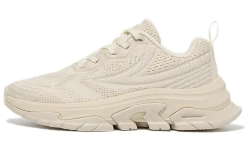 FILA Fabric Low top Casual Running Shoes Unisex Apricot Korean Style