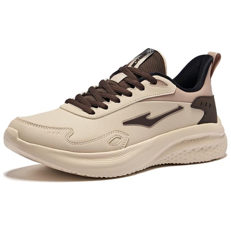 Erke Cushioning Slip Resistant Abrasion Resistant Low top Casual Running Shoes Men’s Light Smoke Coffee Dark Sandalwood