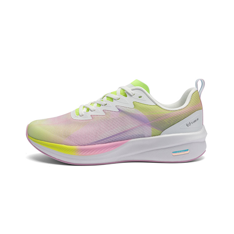 LPMX Lightweight And Breathable Professional Racing Support Low Top Carbon Plate Running Shoes Men’s Pink Green