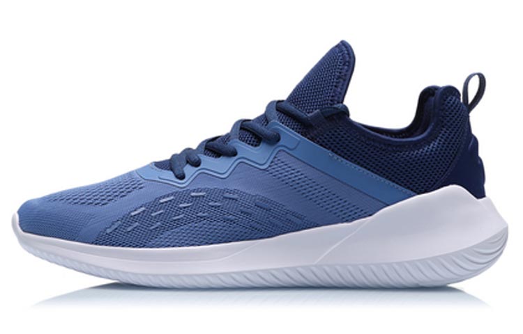 Li Ning Cushioning Slip Resistant Abrasion Resistant Low top Running Shoes Men’s Jiang Aqua Blue