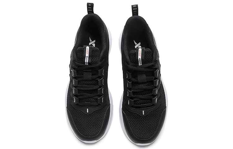 XTEP Mesh Textile, Synthetic Leather Slip Resistant, Breathable, Lightweight Low top Casual Running Shoes Women’s Black