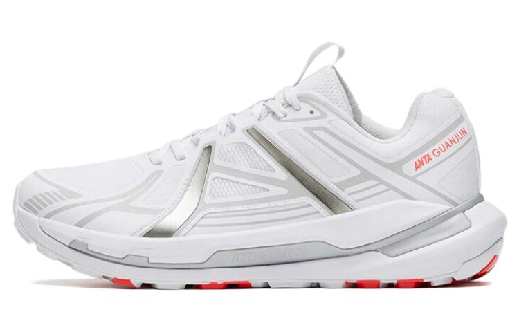 Anta Cushioning Slip Resistant Abrasion Resistant Low top Running Shoes Men’s White Gray