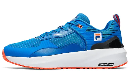 FILA Athletics Energy Textile, TPU Cushioning Abrasion Resistant Breathable Low top Running Shoes Men's Blue
