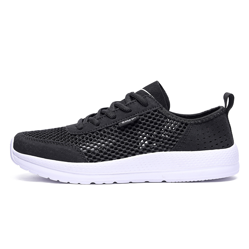 Binary Cushioning Slip Resistant Breathable Lightweight Rebound Low top Running Shoes Men’s Black White