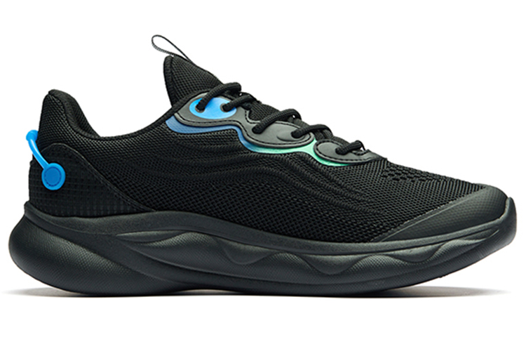 Anta Comfortable Cushioning Breathable Lightweight Abrasion Resistant Slip Resistant Low top Running Shoes Men’s Black