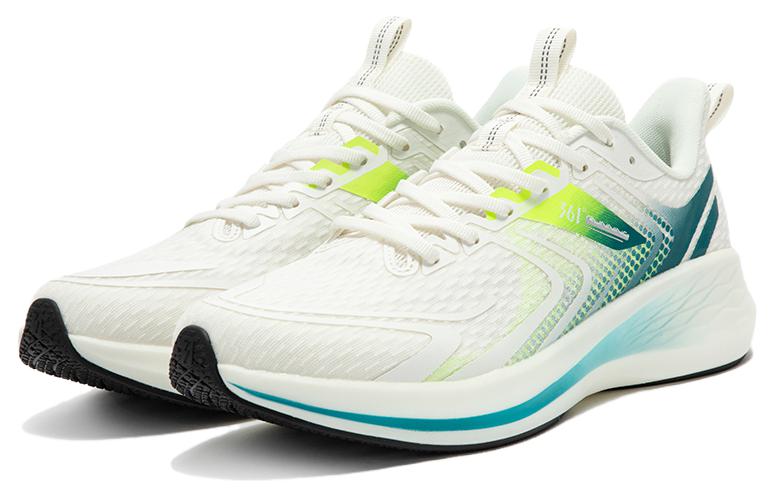 361° QU!KFOAM Cushioning Slip Resistant Abrasion Resistant Low top Running Shoes Men’s White Green
