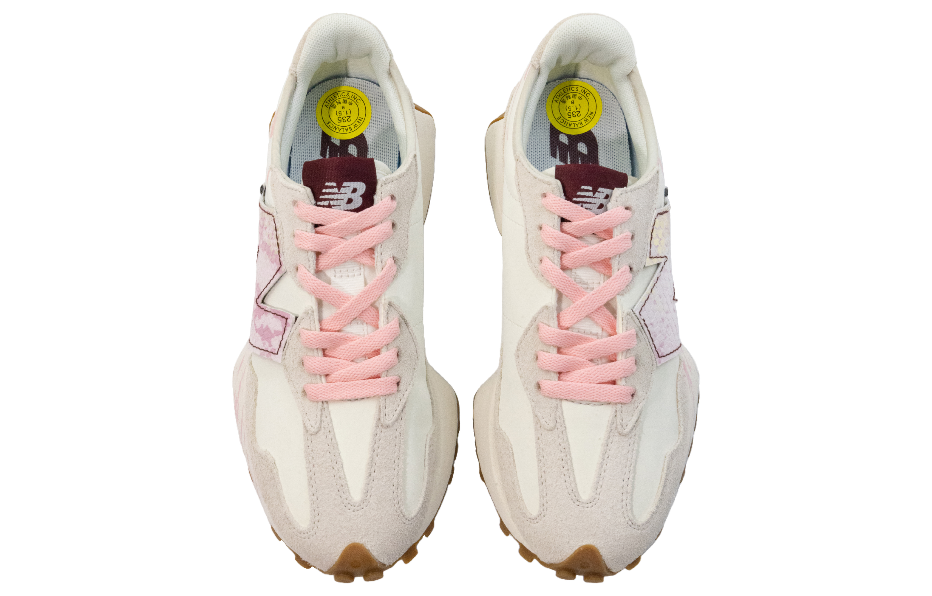 New Balance NB 327 Textile, Synthetic Leather Abrasion Resistant Coverage Low top Running Shoes Women’s White Gray