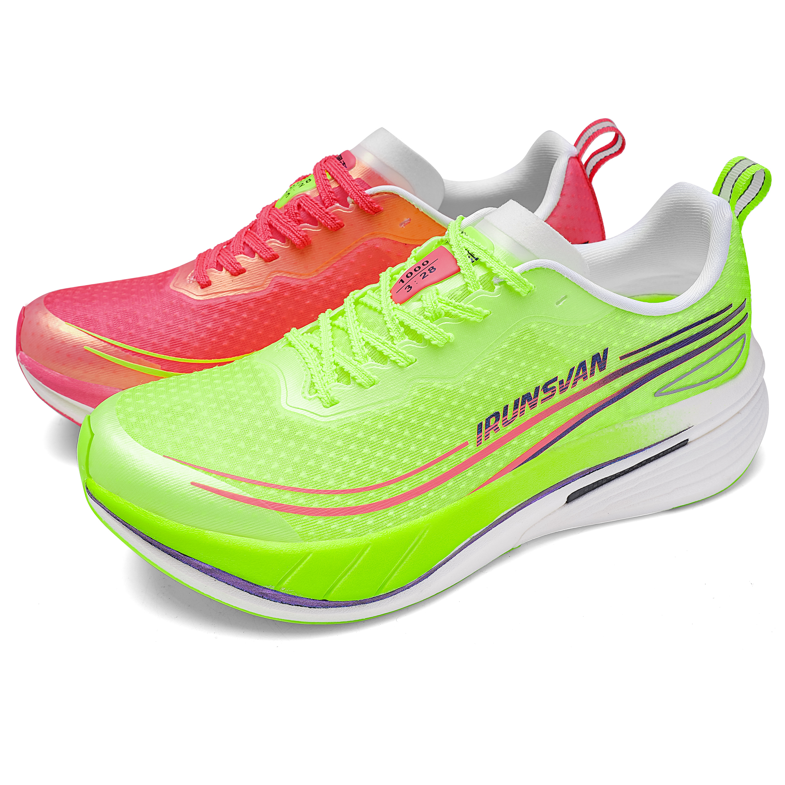 IRUNSVAN Low top Running Shoes Unisex Phantom Forest Flame